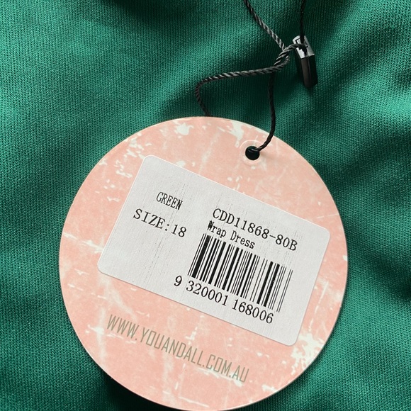 YOU + ALL Green Polka Dot Dress Plus Size AU 18 - Picture 5 of 6